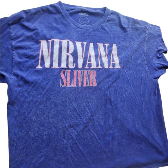 Nirvana Band T Shirt Mens 2XL Sliver Graphic Tee Grunge Distressed Vintage Style - Picture 2 of 16